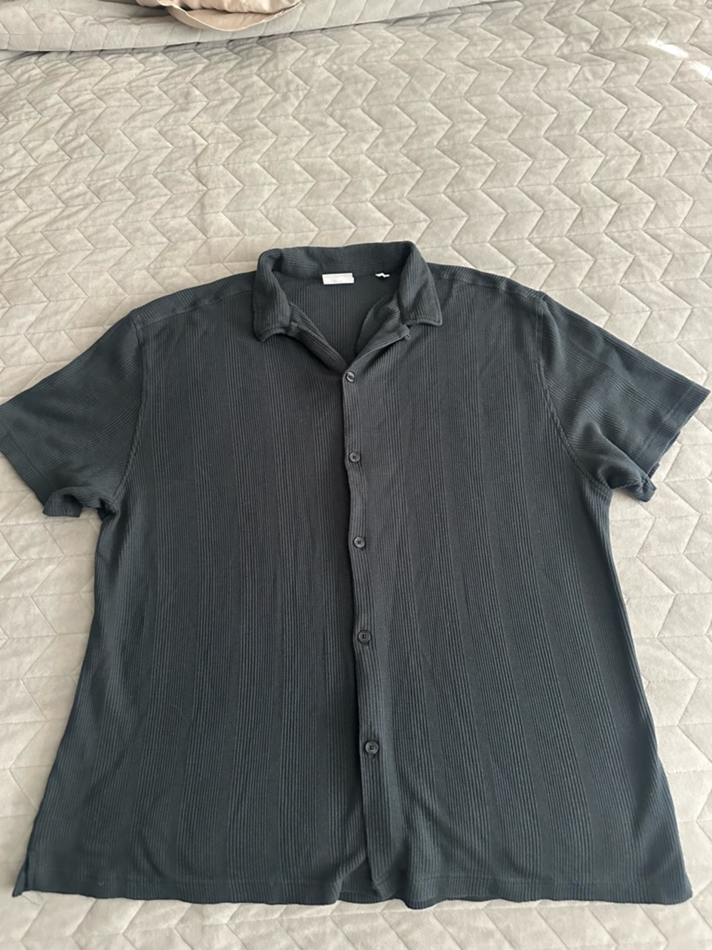 7 Diamonds Burke Camp Sweater Shirt - Petrol Navy